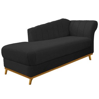 Recamier 185Cm Lado Esquerdo Corano Preto