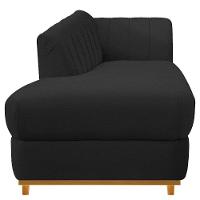 Recamier 185Cm Lado Esquerdo Corano Preto