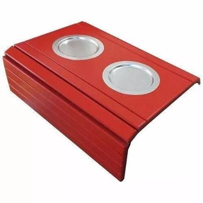 Esteira Bandeja Porta Copo Vermelha para Braço Sofá