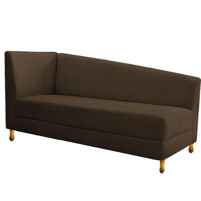 Recamier 185Cm Lado Direito Suede Marrom