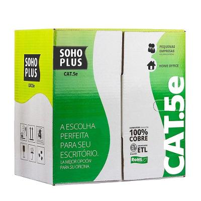 Cabo De Rede Cat5e Cmx Azul Cx 305m Sohoplus