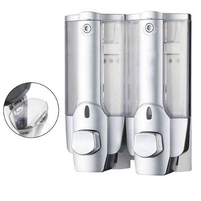 Dispenser Duplo Sabonete Shampoo Detergente Alcool Gel