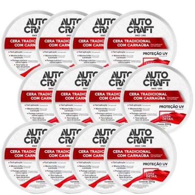 Kit Com 12 Cera Com Carnauba 200g - Autocraft
