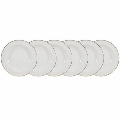 Conjunto De Pratos Fundos 06 Peças Itamaraty Ouro Schmidt