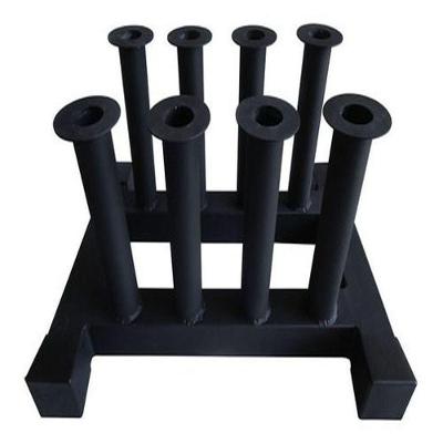 Suporte Barra De Chão (8 Barras) Aço E Tubo Pintado Preto