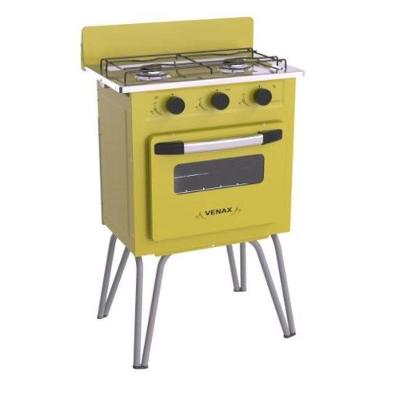 Fogão 2 Bocas Gemini Vetro Amarelo Gás Glp Venax