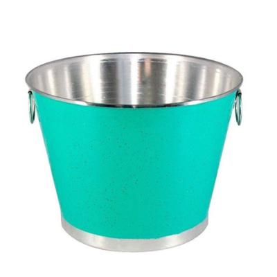 Balde Gelo Cerveja Alumínio Profissional Verde Água