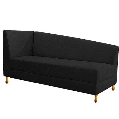 Recamier 185Cm Lado Direito Corano Preto