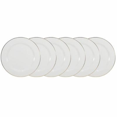 Conjunto De Pratos Rasos 06 Peças Itamaraty Ouro Schmidt