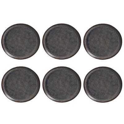 Conjunto De Pratos Rasos 06 Peças Linhas Titanium Porto Brasil