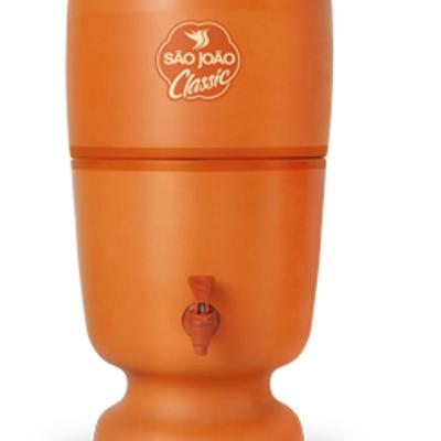 Filtro Água de Barro São João Vela Boia 8L Cerâmica Stéfani