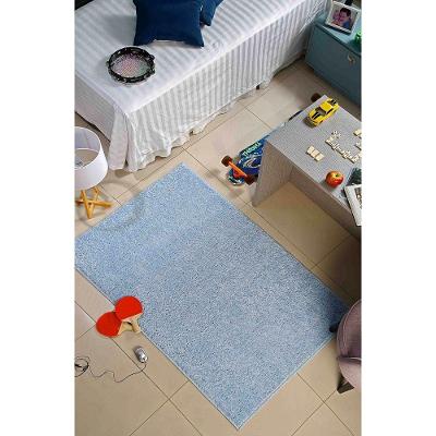 Tapete Sala 1,50 X 2,00 Antider. Azul Bebe Classic Teen