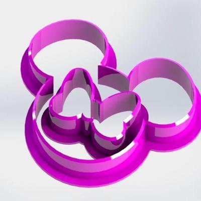 Cortador Mickey Minnie Tamanho 9cm