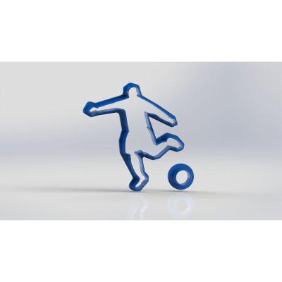 Cortador Jogador De Futebol E Camiseta Tamanho 10Cm