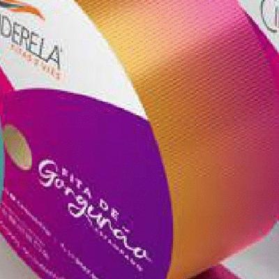 Fita de Gor Dupla Face -10 Metros 38 Mm 915 Rosa com Laranja