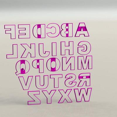 Cortador Alfabeto Para Donuts Mod 4 Letras Tamanho 8cm