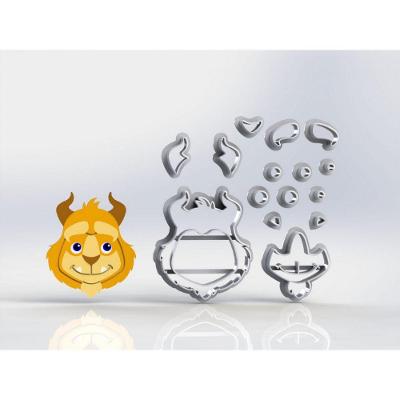 Cortador Bela E A Fera Fera Modular Tamanho 5Cm