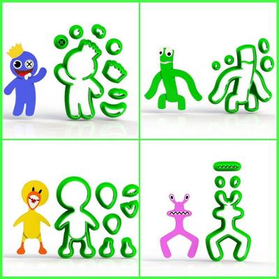 Cortador Kit Roblox Rainbow Friends 4 Modelos Modulares Tamanho 7 Cm