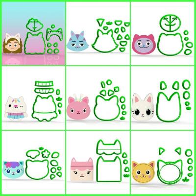 Cortador Casa Mágica Da Gabby - Kit 9 Personagens Modulares Tamanho 6 Cm