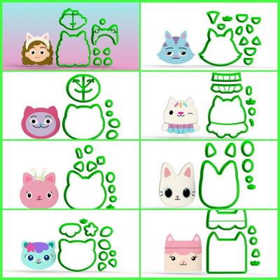 Cortador Casa Mágica Da Gabby - Kit 8 Personagens Modulares Tamanho 6 Cm