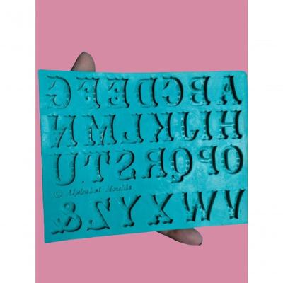 Molde Silicone Alfabeto Circo Trabalhado Lindo 2 Cm +- Letra