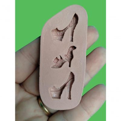 Molde Silicone Barbie Sapatos Mãe Princesas Mulher