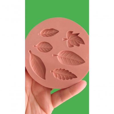 Molde Silicone Folhas (6 Folhas) Bosque Jardim