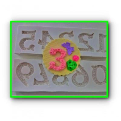 Molde Silicone Numeros Trabalhados - Maravilhosos!