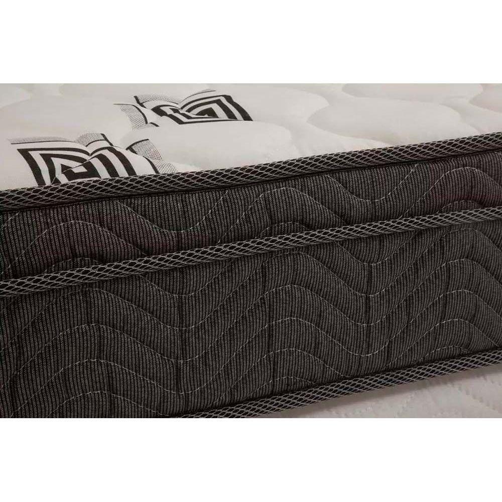 Cama Box Queen: Colchão Espuma Ortobom D45 Light + Base CRC Suede Black(158x198) - 3