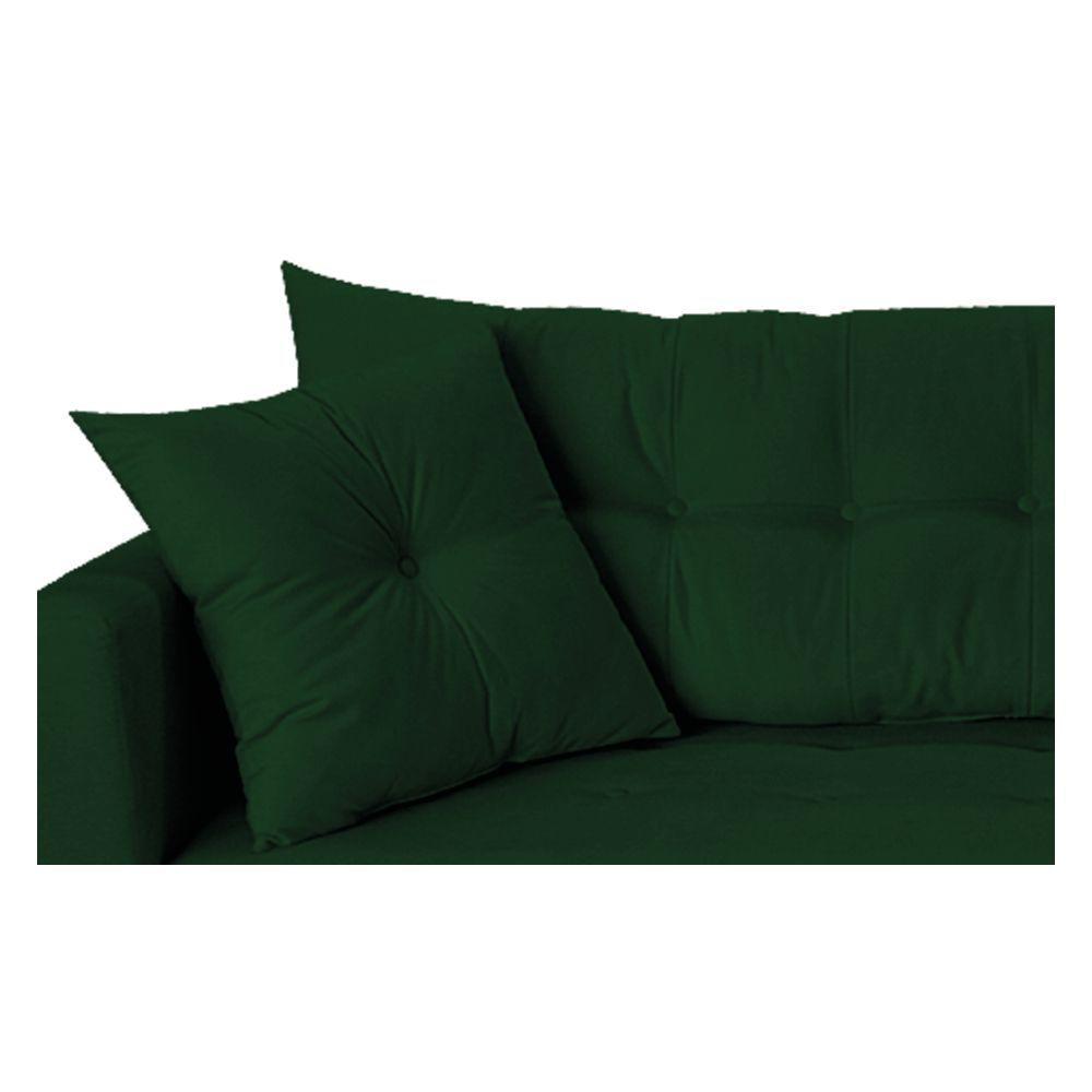 Recamier Azura 140cm Com Almofada Lado Direito Suede Cor Verde - 2