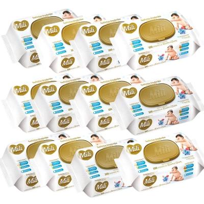 Toalha Umedecida Mili Love e Care 12 Pacotes com 100un