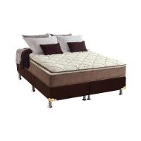 Cama Box Queen: Colchão Anatômico Anjos D28/AG65 Star + Base CRC Suede Brown(158x198) - 1