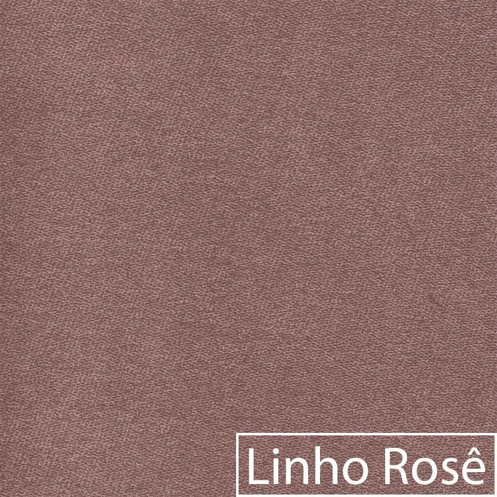 Recamier Azura 140cm Com Almofada Lado Direito Linho Cor Rosê - 3