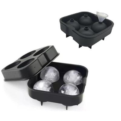 Forma Gelo Bola 4 Em 1 Grande Silicone Esfera Gigante Whisky Drinks Com Funil Frutas Bar Festa