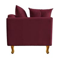 Recamier Azura 140cm Com Almofada Lado Direito Suede Cor Bordô - 5