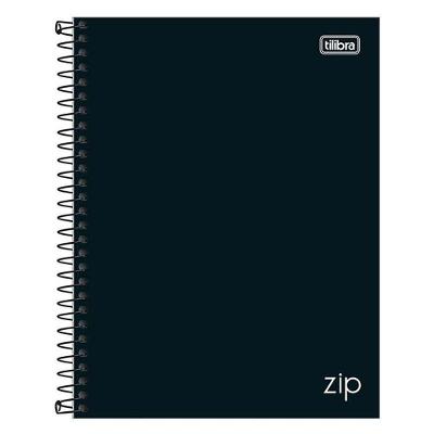 Caderno Espiral Universitário Zip 10 Matérias 160 Folhas Preto - Tilibra
