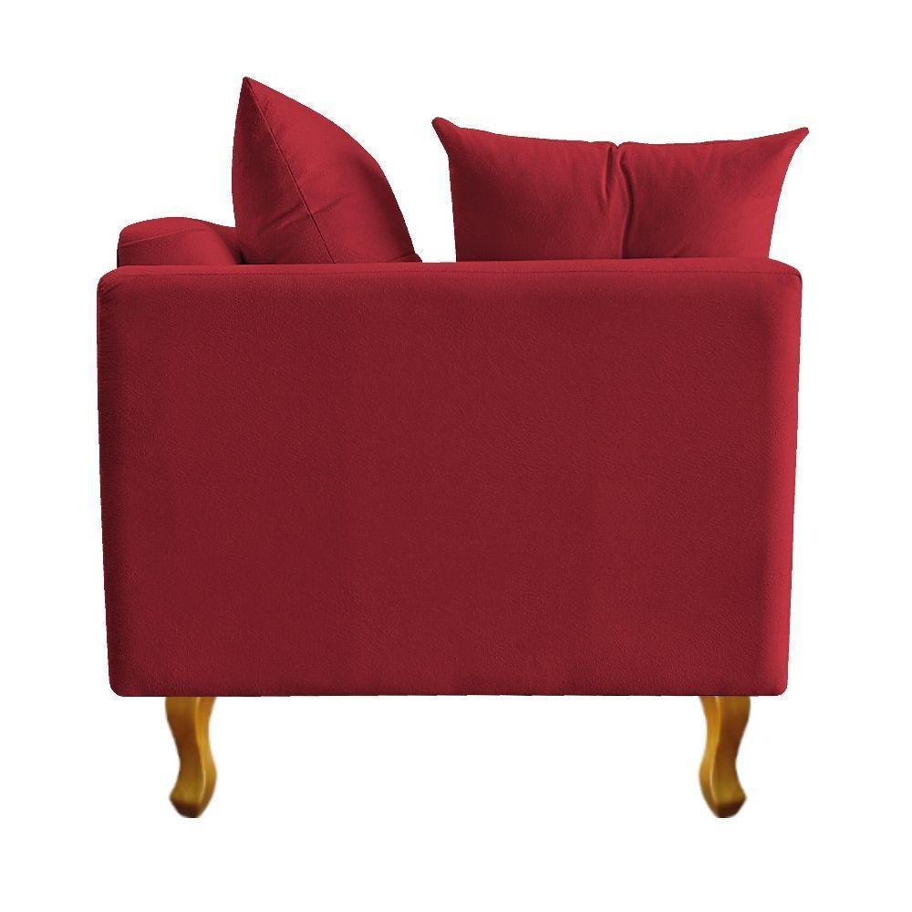 Recamier Azura 160cm Com Almofada Lado Direito Suede Cor Vermelho - 5