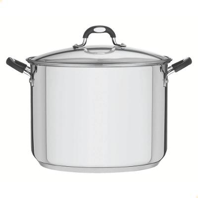 Caldeirão Tramontina Astro Silicone Em Aço Inox Fundo Triplo Com Tampa De Vidro 30cm 15,2 L 62125300