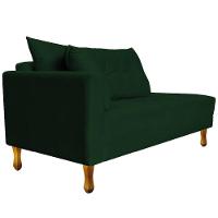 Recamier Azura 160cm Com Almofada Lado Direito Suede Cor Verde - 6