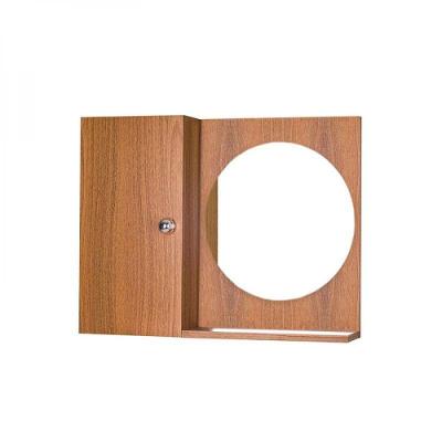 Armário para Banheiro com Espelho Redondo Freijó