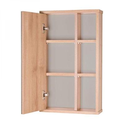 Espelho Para Banheiro Com Armário Milano Carvalho E Verde