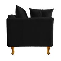 Recamier Azura 160cm Com Almofada Lado Direito Suede Cor Preto - 5