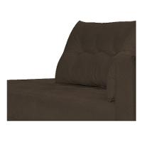 Recamier Azura 140cm Com Almofada Lado Esquerdo Suede Cor Marrom - 6