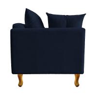 Recamier Azura 160cm Com Almofada   Direito Suede Cor Azul Marinho - 5