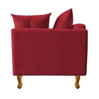 Recamier Azura 140cm Com Almofada Lado Esquerdo Suede Cor Vermelho - 8