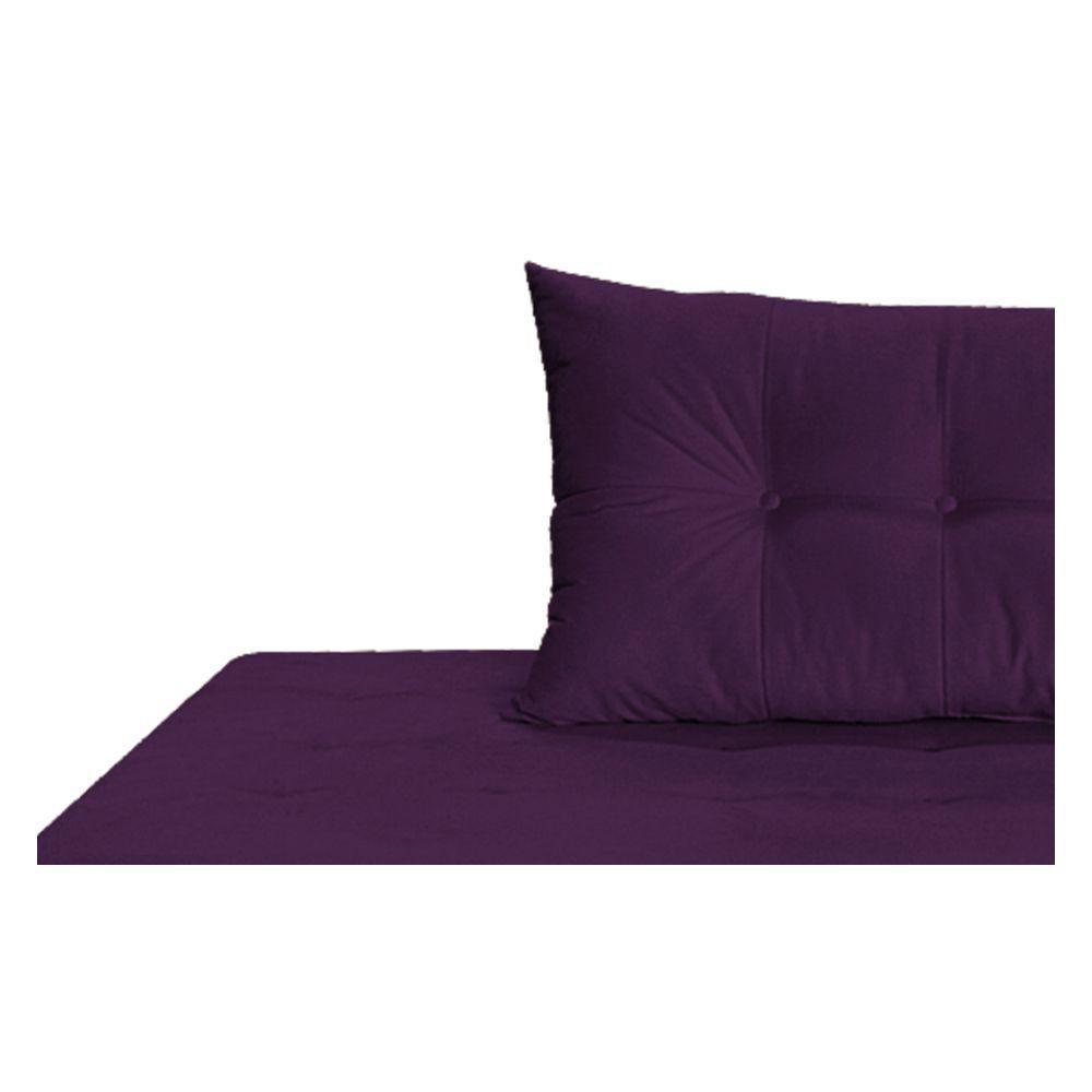 Recamier Azura 140cm Com Almofada Lado Esquerdo Suede Cor Roxo - 4