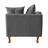 Recamier Azura 140cm Com Almofada Lado Esquerdo Suede Cor Cinza - 8