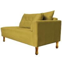 Recamier Azura 140cm Com Almofada Lado Esquerdo Suede Cor Amarelo - 6