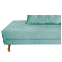 Recamier Azura 140cm Com Almofada Lado Esquerdo Suede Cor Azul Tiffany - 2