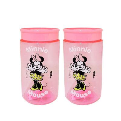 Kit 2 Potes Organizador Multiuso Rosa 350ml Minnie Mouse Disney 12cm - Tiba